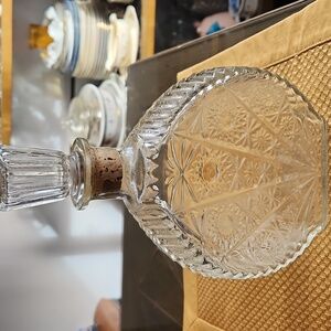 Vintage Clear Glass Whiskey Boytle Decantur From Prohibition Era